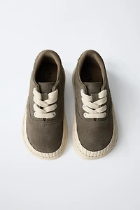 ZARA TIMELESS - LEATHER SNEAKERS