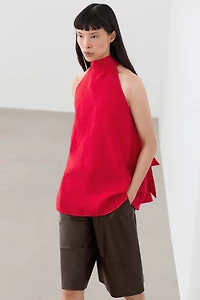 100% linen flowing halter top