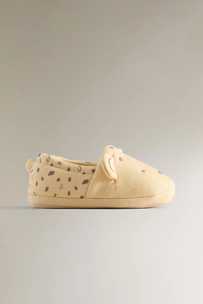 CHILDREN'S CHEETAH SLIPPERS