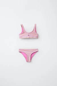 6-14 YRS / STRUCTURED STRIPED BIKINI