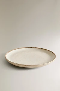 PORCELAIN SIDE PLATE WITH ANTIQUE FINISH RIM