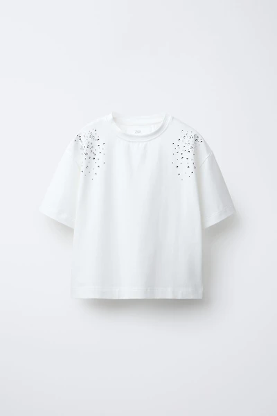 RHINESTONE BOXY FIT T-SHIRT