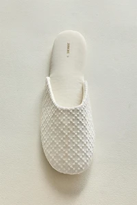 PLUMETIS FABRIC SLIPPERS WITH SATEEN DETAIL