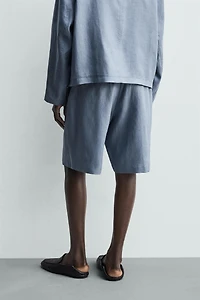 SHORT RELAXED FIT 100% LIN