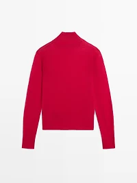 Pull à col montant en maille 100 % laine - STUDIO