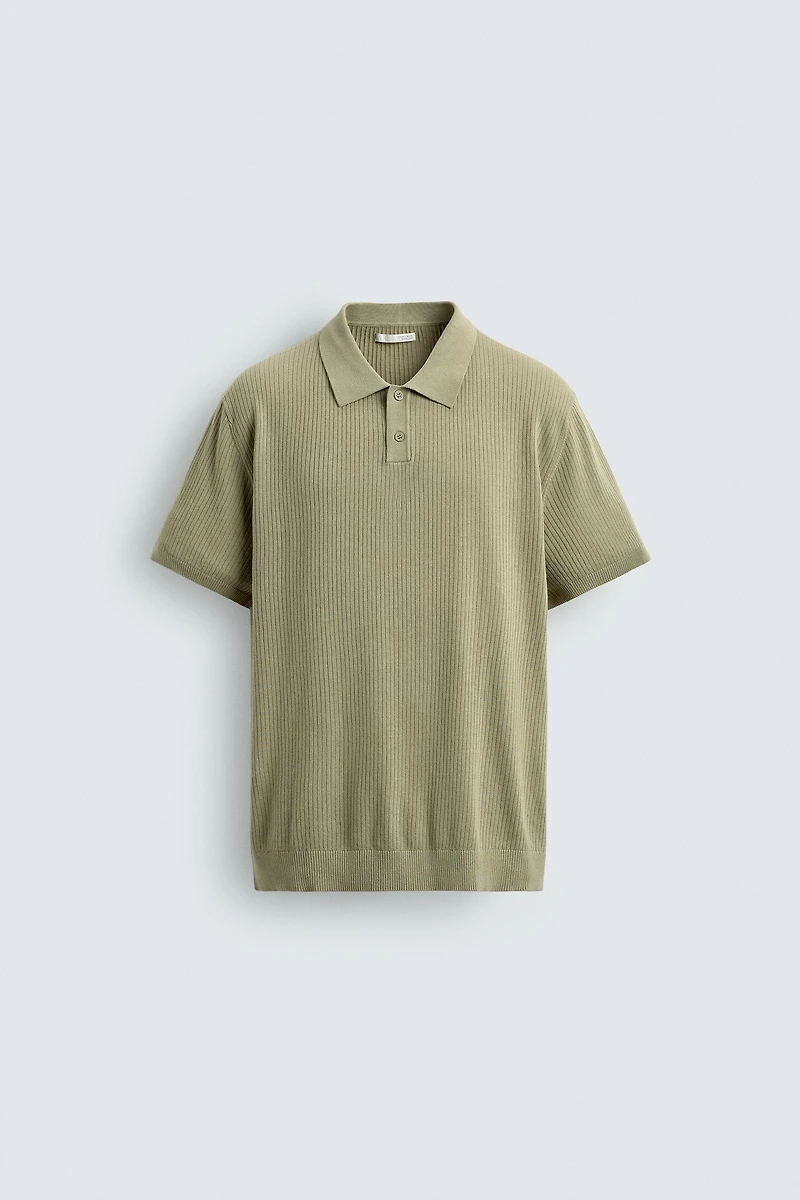 POLO EN MAILLE CANNELÉE