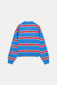 STRIPED KNIT POLO