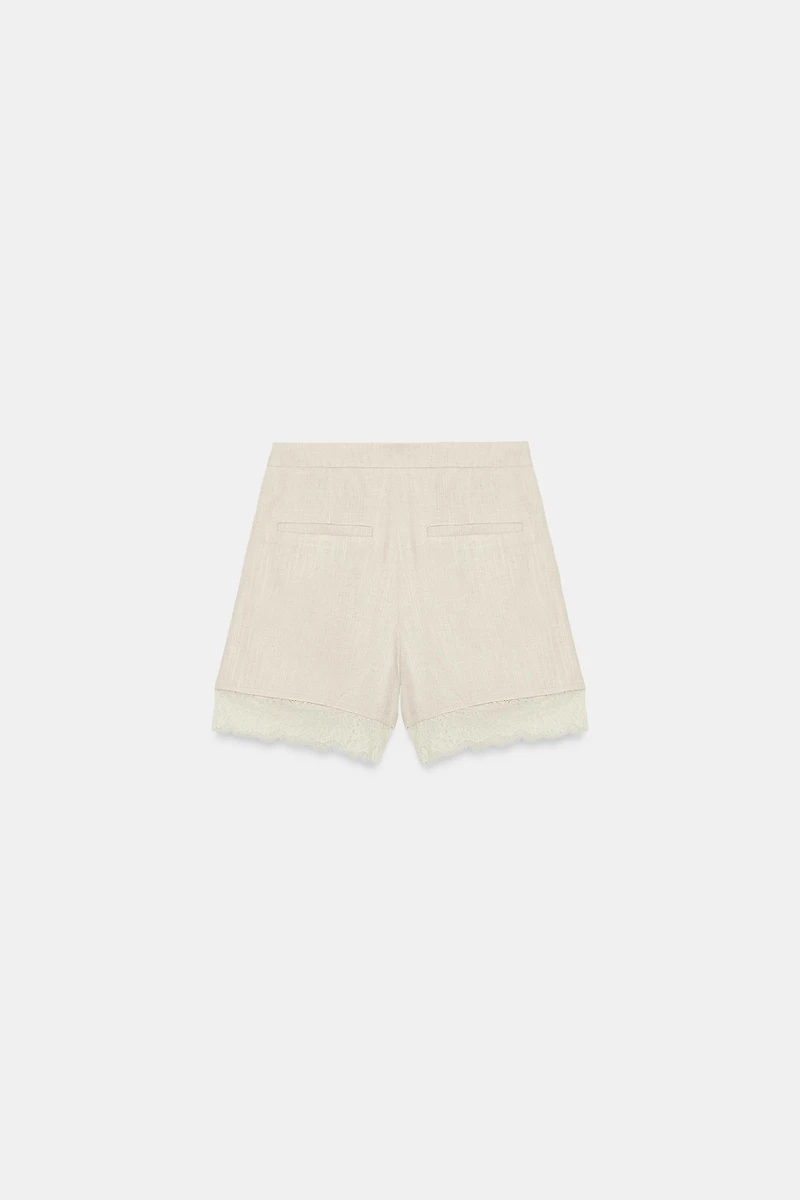 LACE TRIM SHORTS