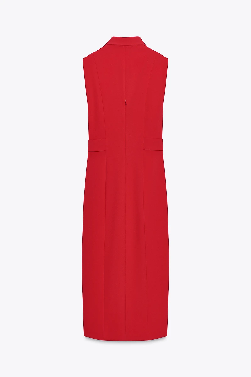 CREPE MIDI FITTED DRESS