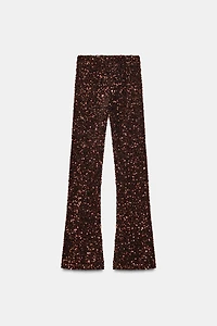 FLARE VELVET SEQUIN LEGGINGS