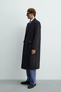 MANTEAU CROISÉ MÉLANGE DE LAINE AARON LEVINE X ZARA
