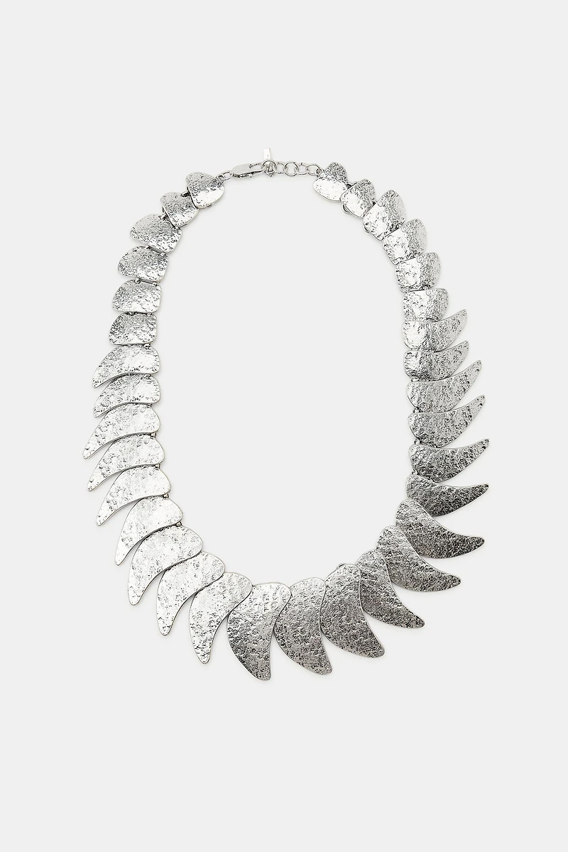 TEARDROP METAL PLATE NECKLACE