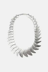 TEARDROP METAL PLATE NECKLACE