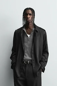 CHEMISE SATINÉE COUPE DÉCONTRACTÉE