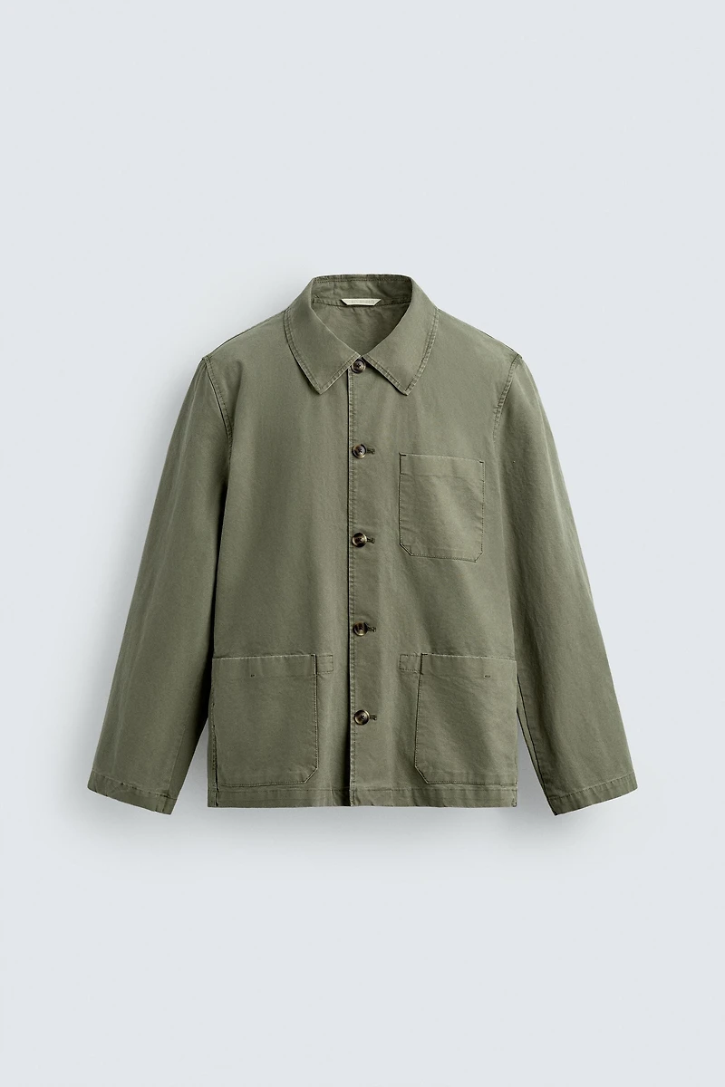 WASHED REGULAR FIT OVERSHIRT