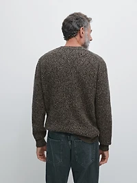 Pull col rond 100 % laine
