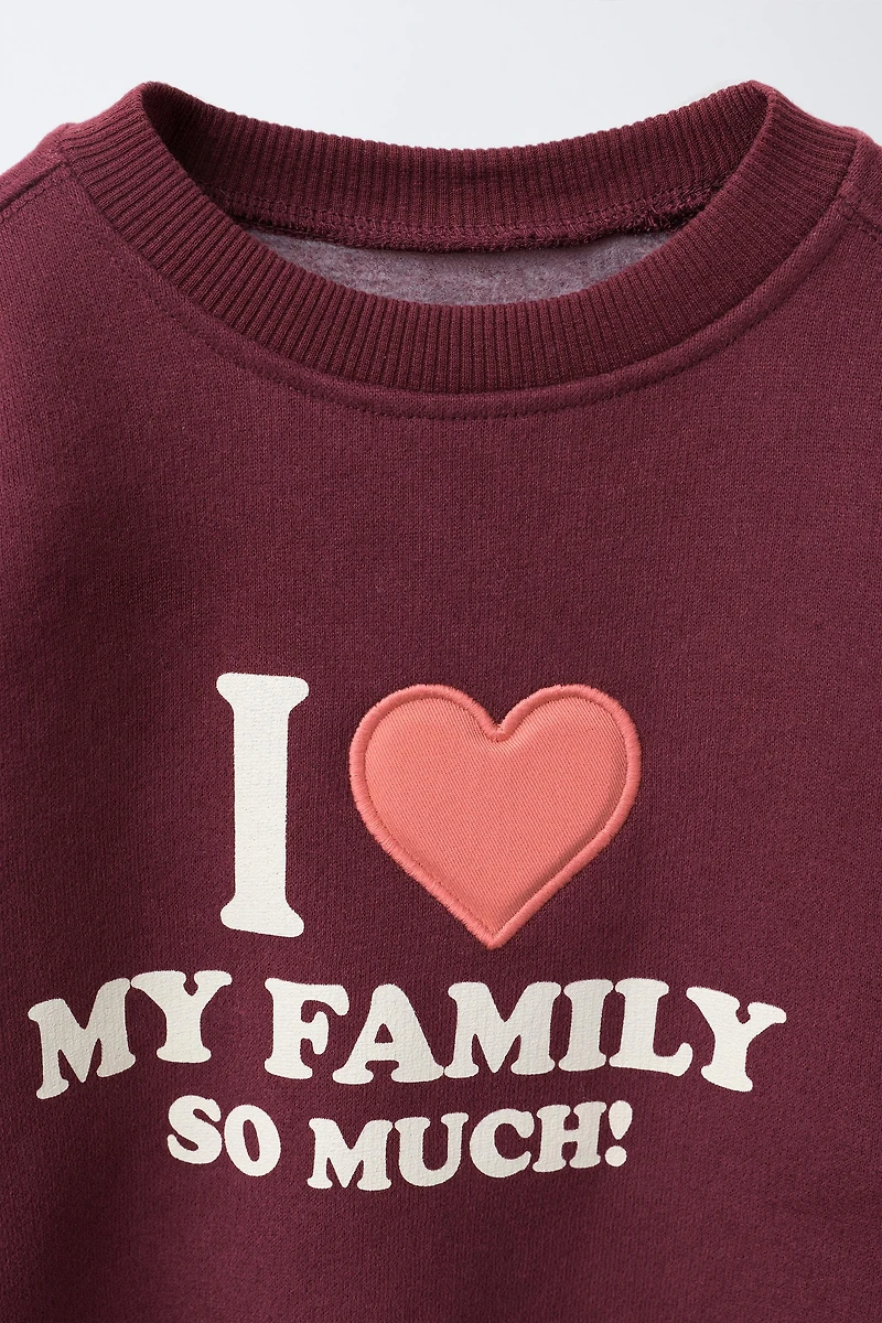 TEXT PRINT SWEATSHIRT