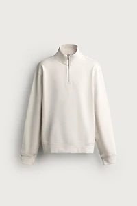 SWEAT BASIQUE À COL ZIPPÉ