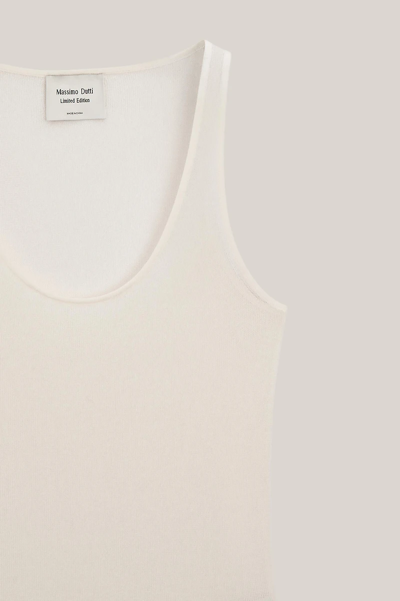 Semi-sheer strappy silk blend top - LIMITED EDITION