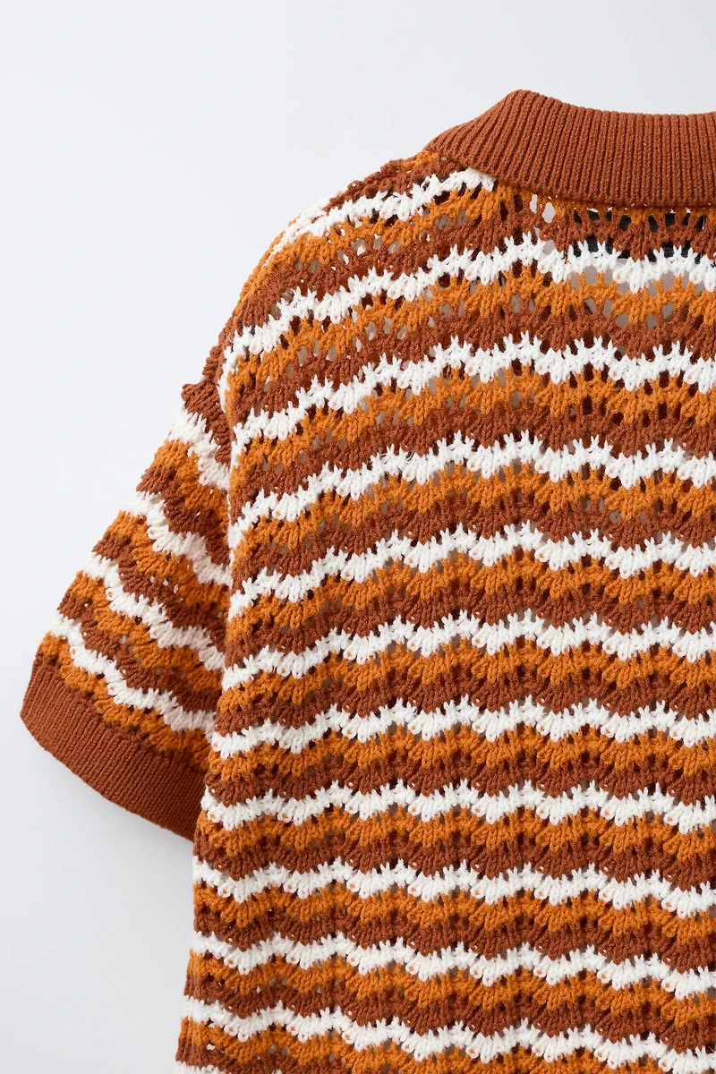 CROCHET KNIT POLO