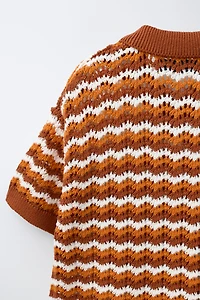 CROCHET KNIT POLO
