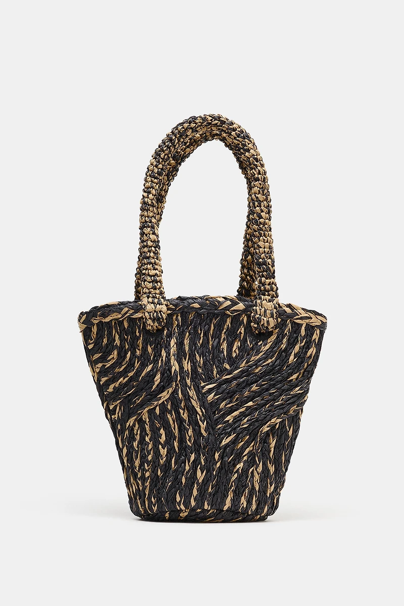 WOVEN BODY BASKET BAG