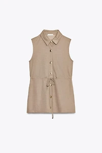 TWILL BUTTON VEST
