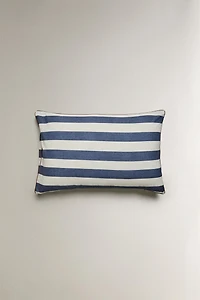 FADED COTTON STRIPED PILLOWCASE