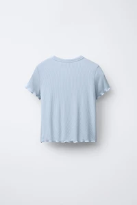 RIBBED SEQUIN T-SHIRT