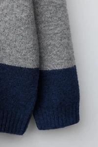 PULL POLO EN MAILLE À RAYURES
