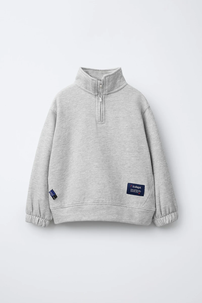 HIGH NECK SWEATSHIRT WITH LABEL