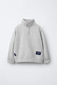 HIGH NECK SWEATSHIRT WITH LABEL