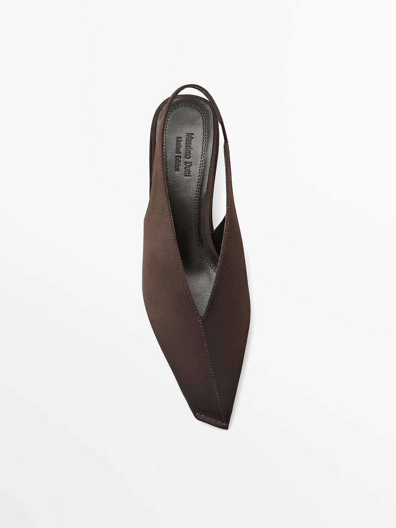 Heeled slingback shoes