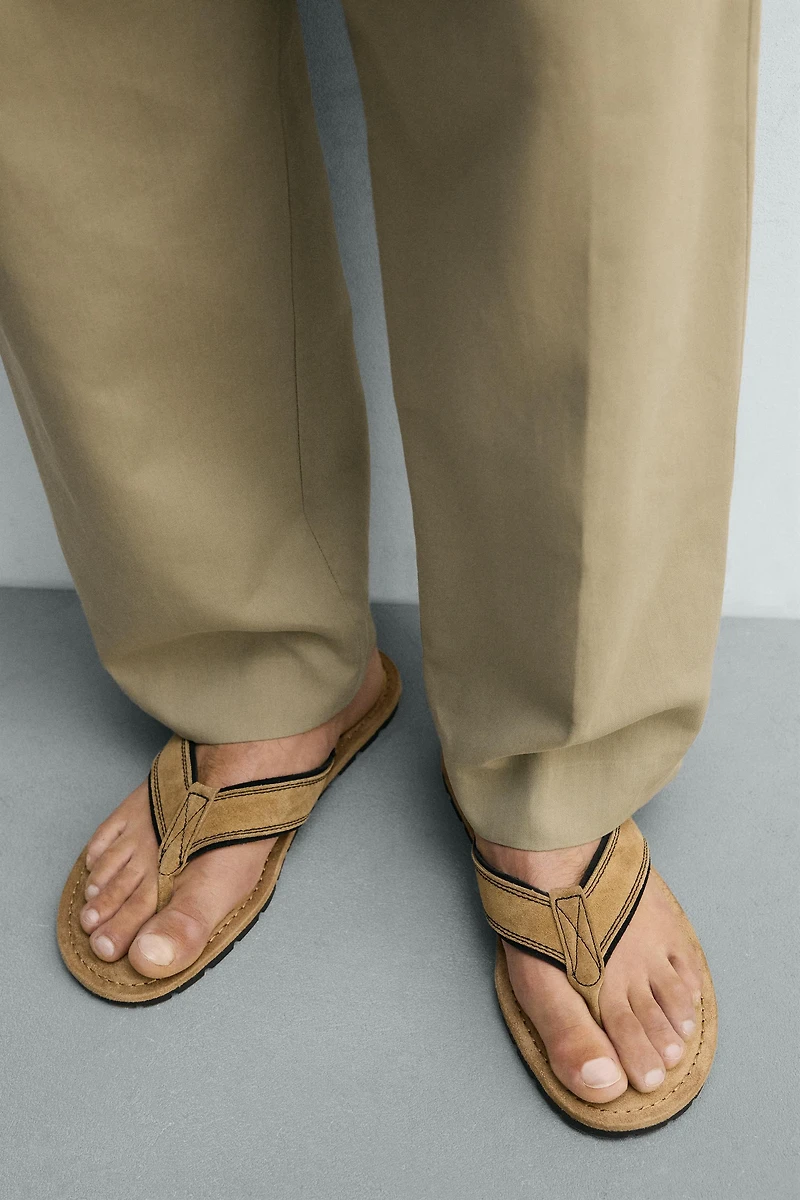 LEATHER STRAP SANDALS