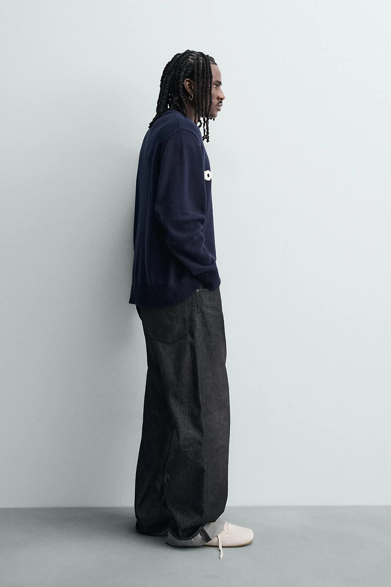 EMBROIDERED TEXT JUMPER