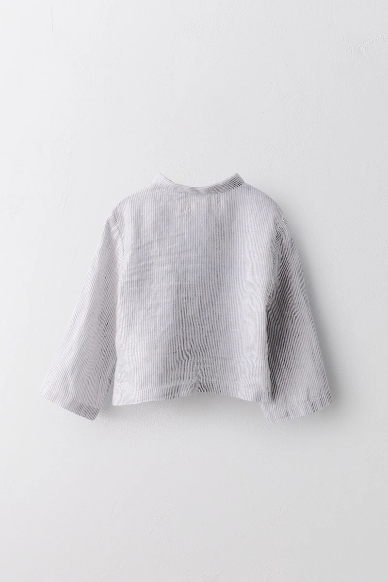 LIMITED EDITION 100% LINEN STRIPED SHIRT