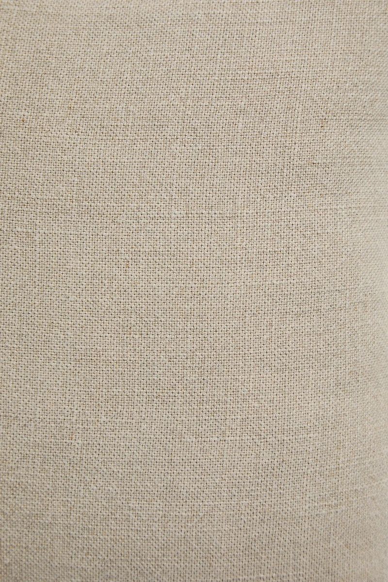 LINEN THROW PILLOW COVER WITH BACKSTITCHING