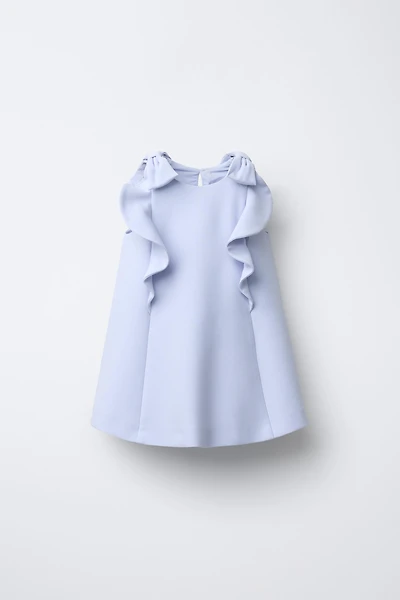 RUFFLED AND BOW DRESS