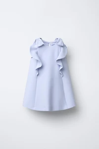 RUFFLED AND BOW DRESS
