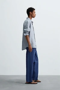 RELAXED FIT 100% LINEN SHIRT