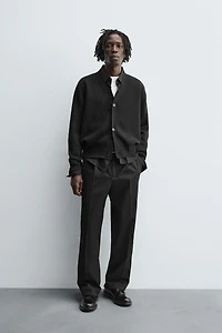 TEXTURED COTTON CARDIGAN