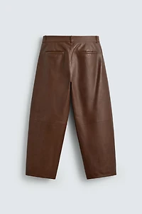 LEATHER BALLOON FIT PANTS