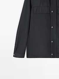 Water-repellent overshirt with pockets