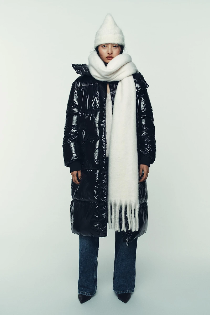 LONG SHINY EFFECT ANORAK