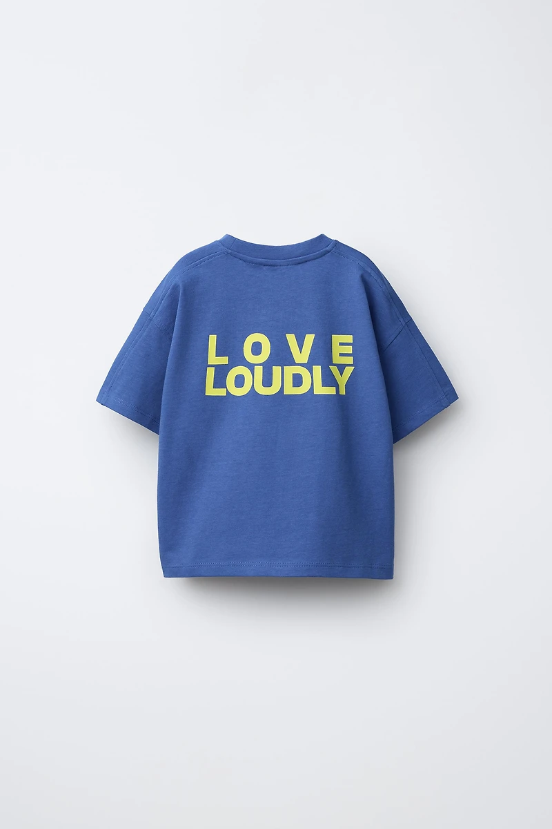 EMBROIDERED TEXT PATCH T-SHIRT