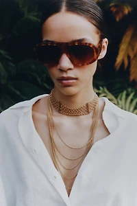 LOT DE 2 COLLIERS CHOKER CHAÎNES