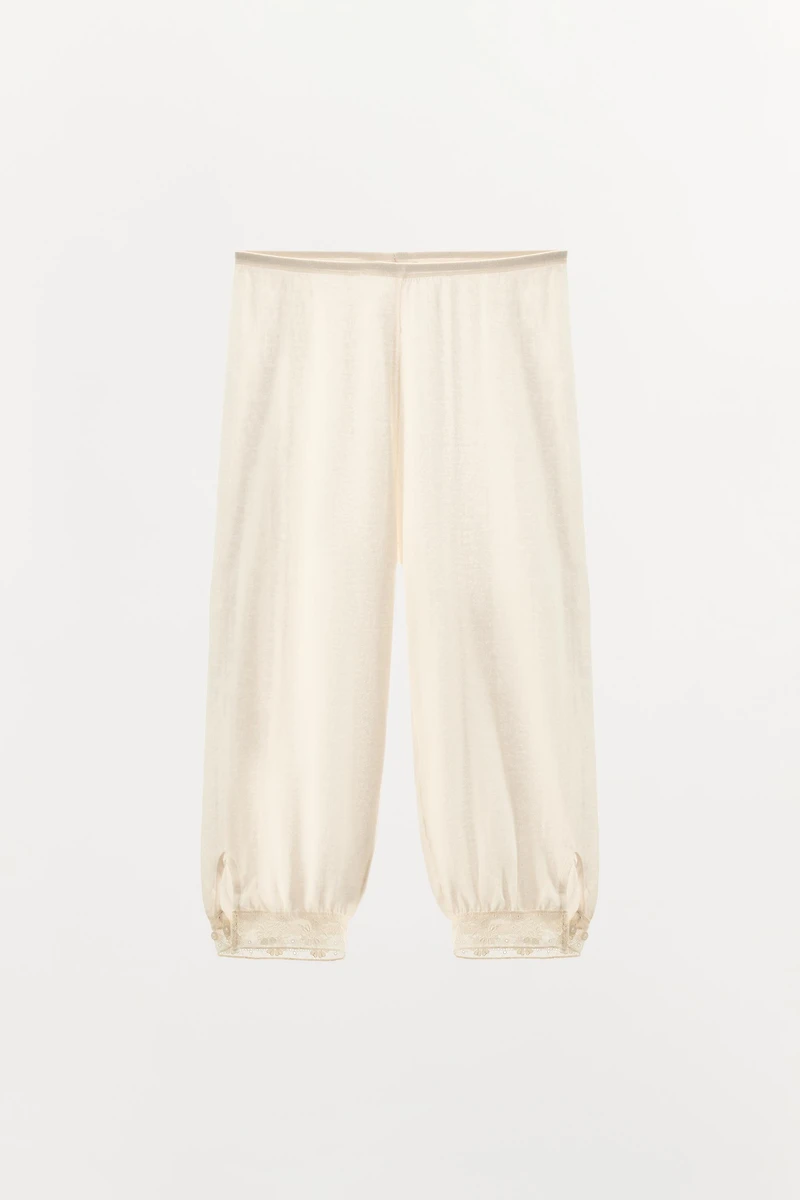 FINE KNIT LACE PANTS