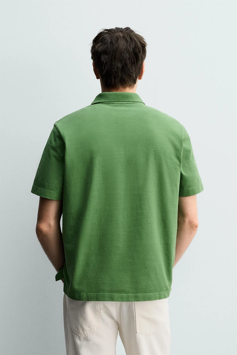 POLO REGULAR FIT DÉLAVÉ