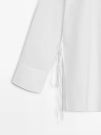 Shirt with tie detail