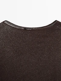Asymmetric knit cape